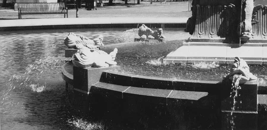 Dolphin Fountain East High School by Barry Rose